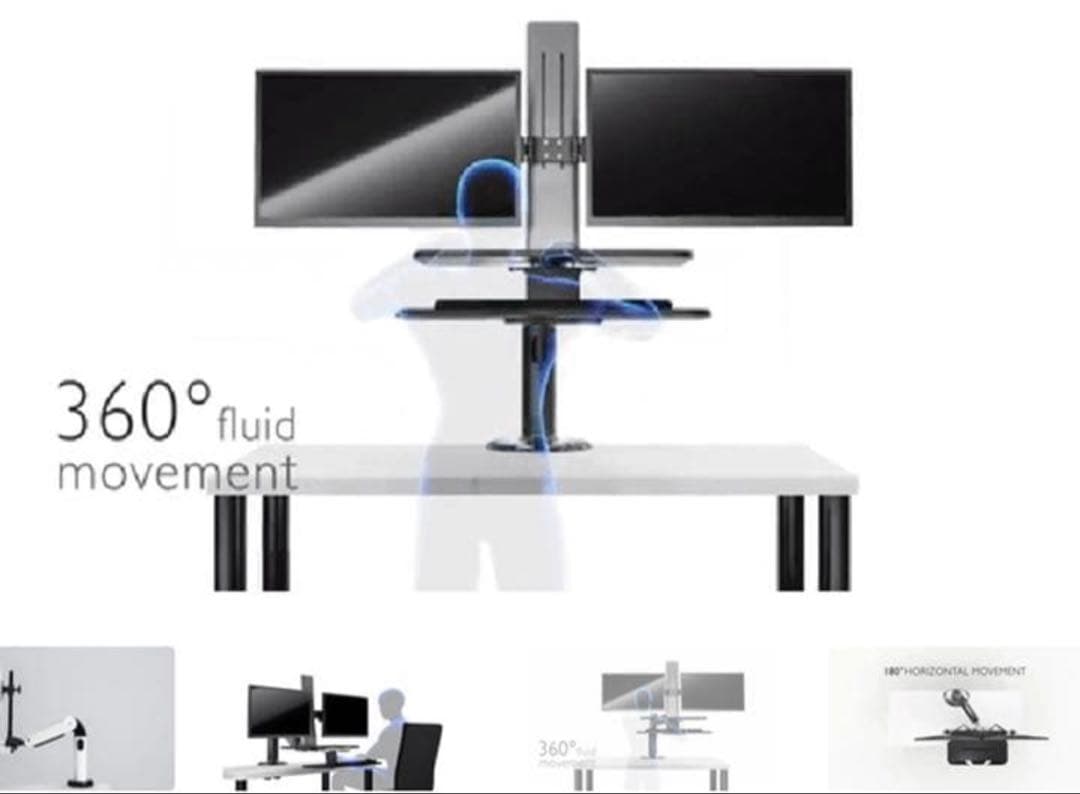 未使用品iErgoArm デュアルモニターアーム sit-stand