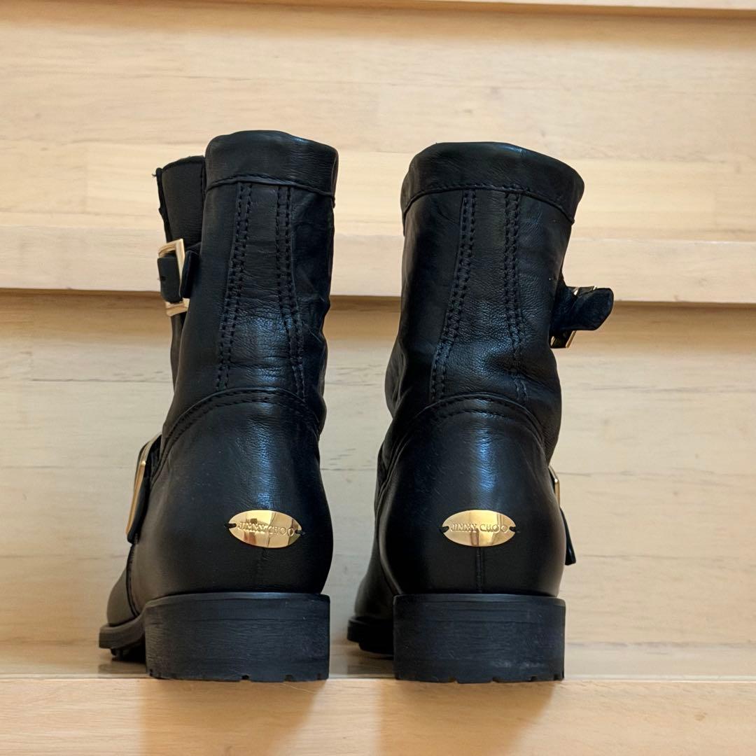 JIMMY CHOO エンジニアブーツ 37 ブラック 美品