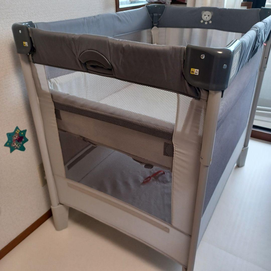【アップリカ】ベビーベッド ココネルエアー AB (グレーベアー)