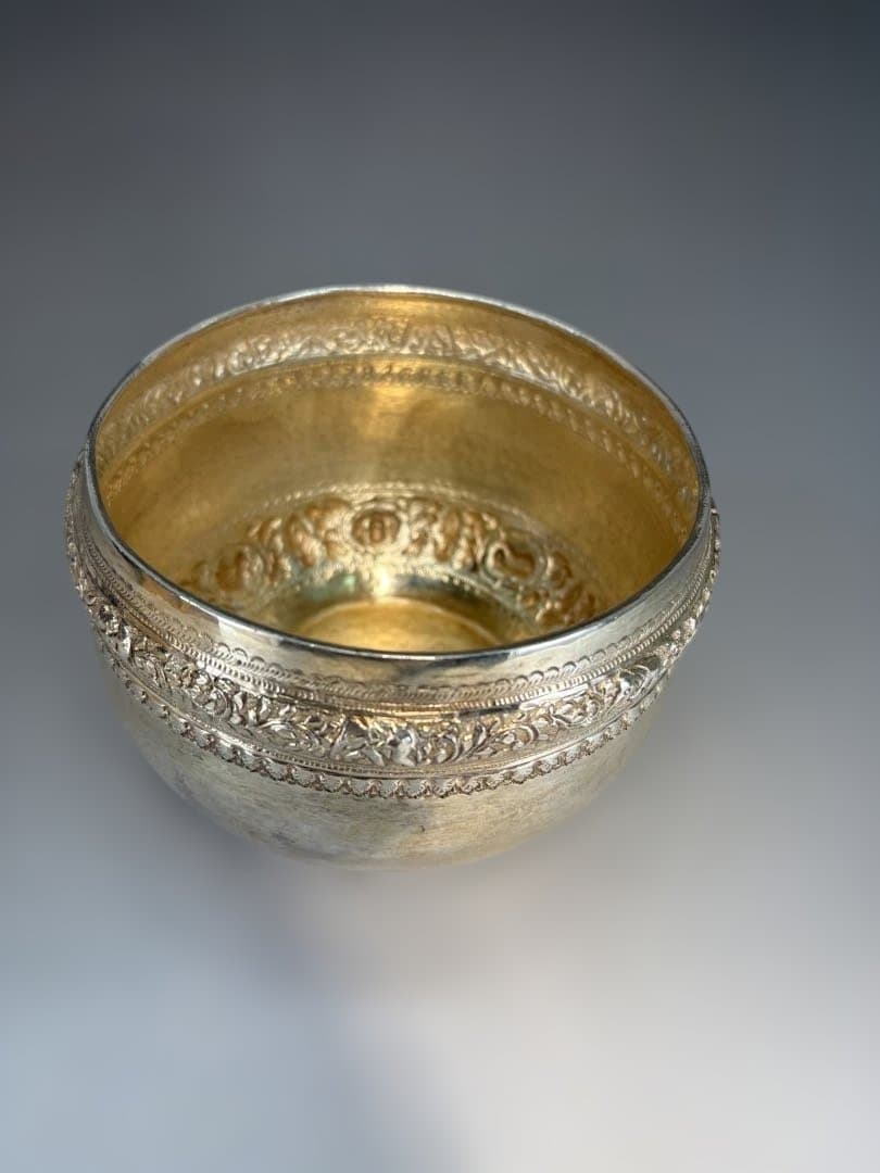 【中古品】銀　建水（合わせ箱）