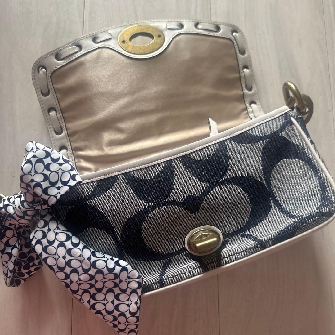 美品希少コーチ　レガシー　ショルダーバッグ　ターンロック　シグネチャー　65周年