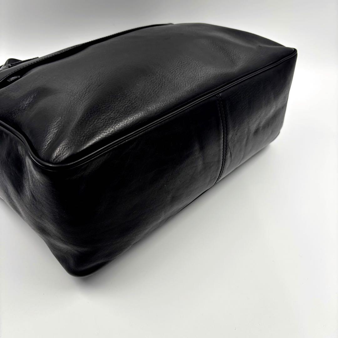 ✨美品✨　Felisi ビジネスバック　大容量　チャーム　ブラック　フルレザー