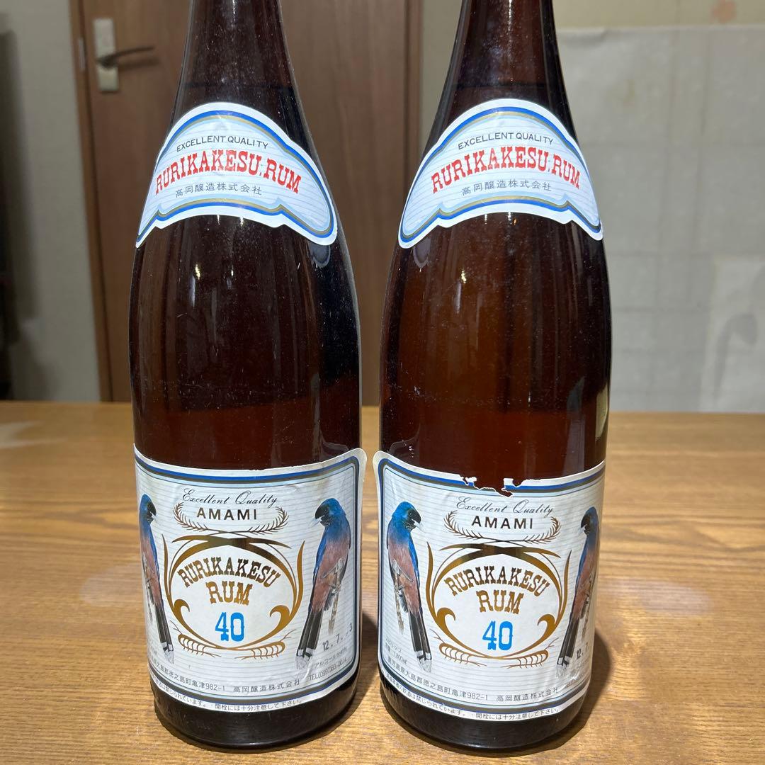 終売品◆ルリカケス ラム40◆ ２本1800ml 高岡醸造　ゴールド　スピリッツ