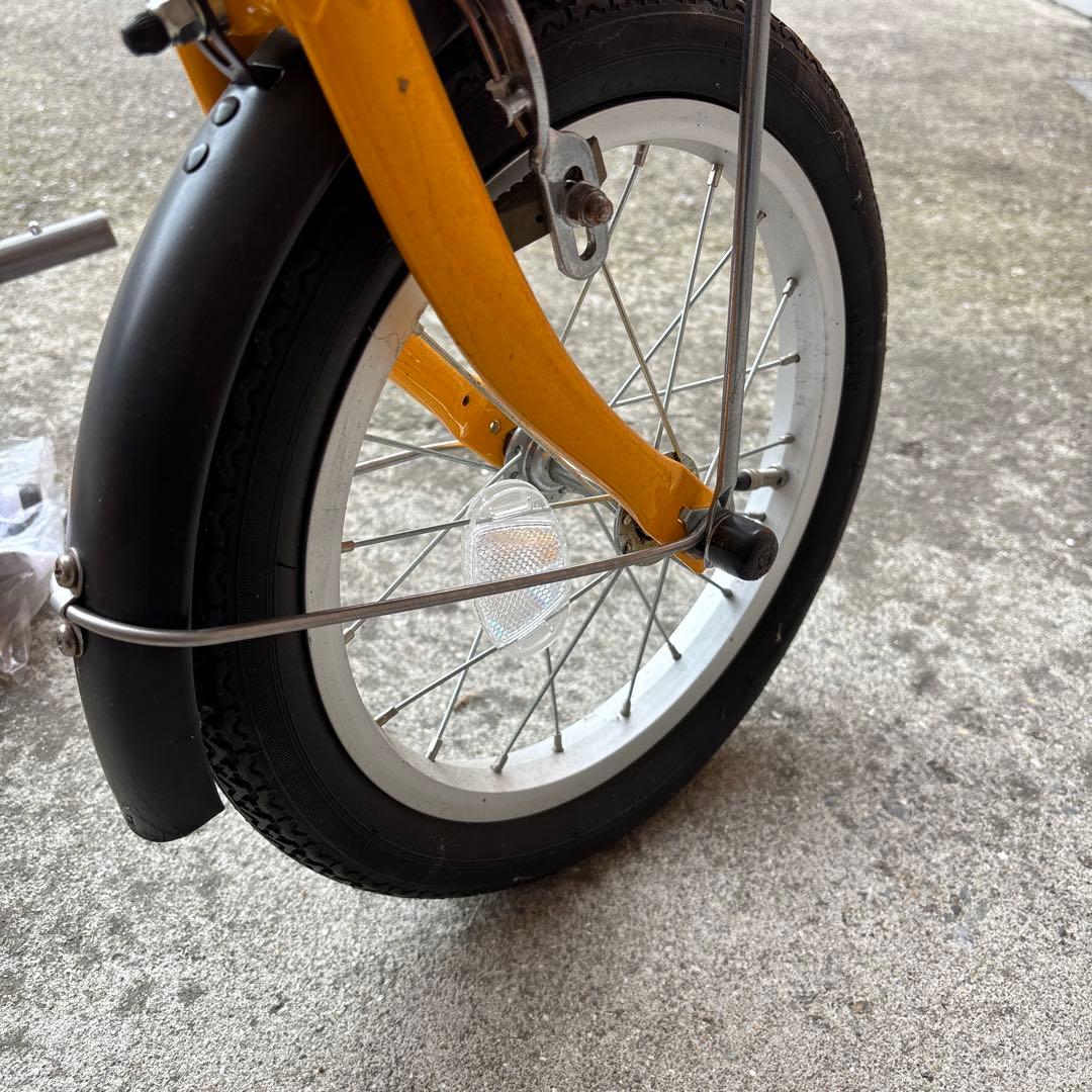 無印良品 子供用自転車 補助輪・押し棒付き 16インチ