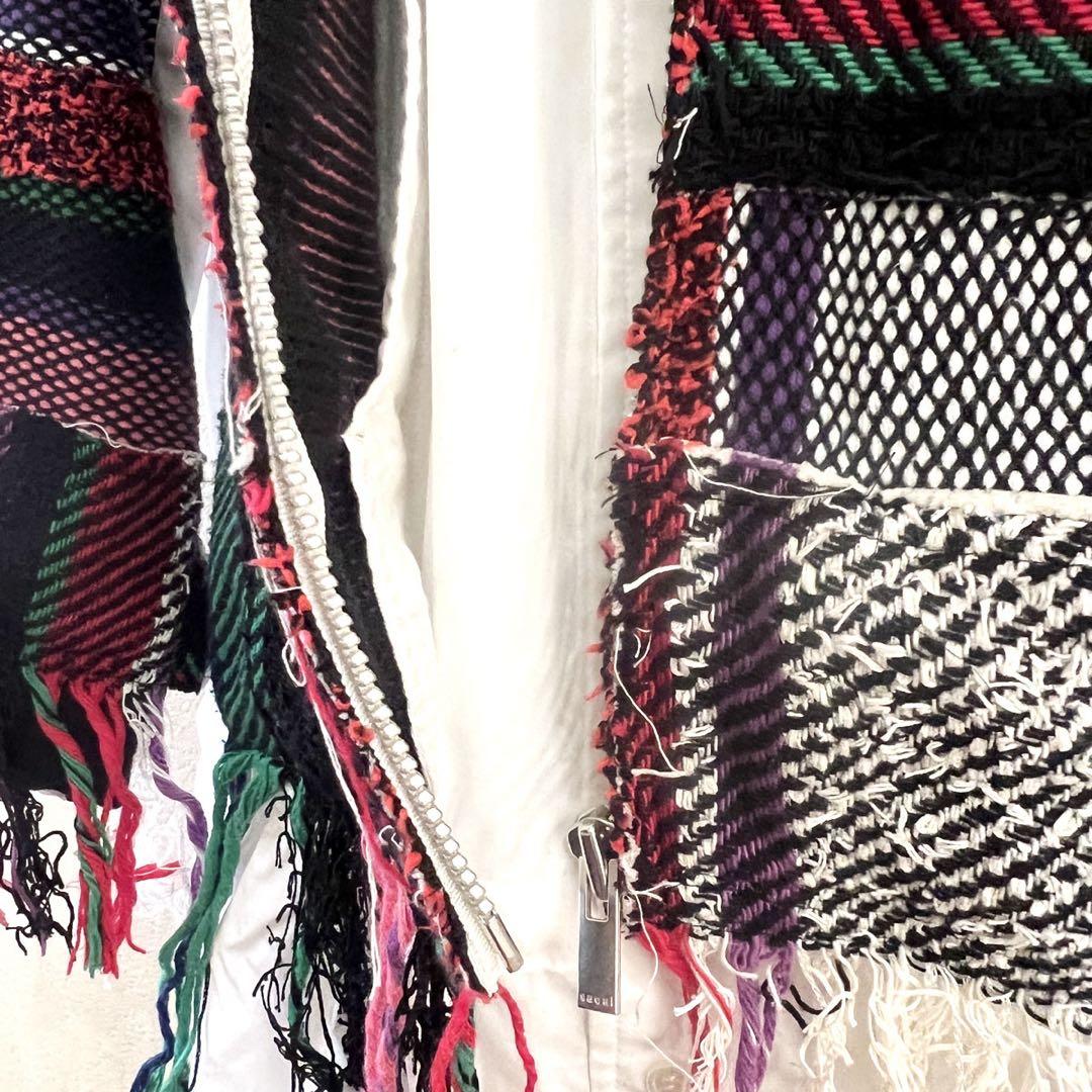 Sacai サカイ　マルチカラー　フリンジシャツ