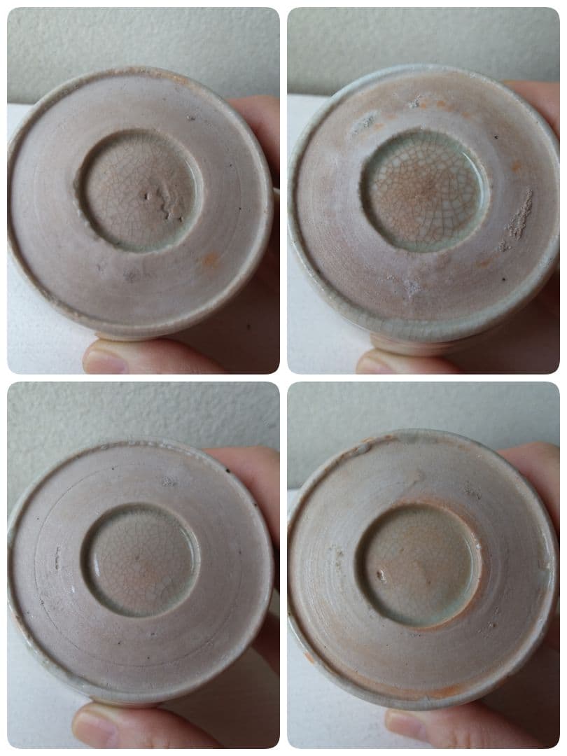 アジサイ (？) の図 蕎麦猪口 蕎麦ちょこ そば猪口 ４客 ①