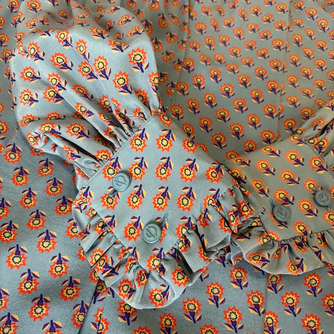 Christian Dior 花柄リボン付きブラウス