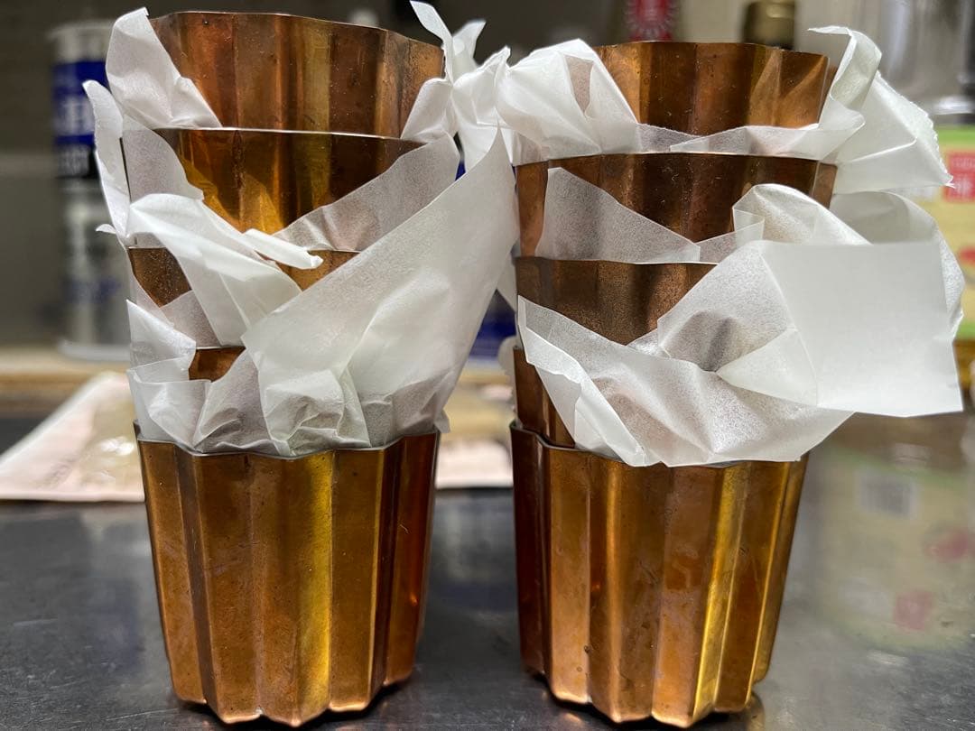 浅井商店オリジナル　カヌレ型 大　銅製 10個セット