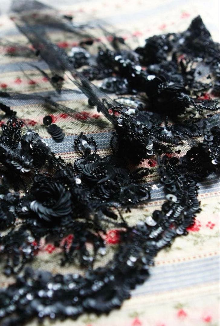 フランスアンティーク　オートクチュール刺繍 リュネビル刺繍　ピース　希少