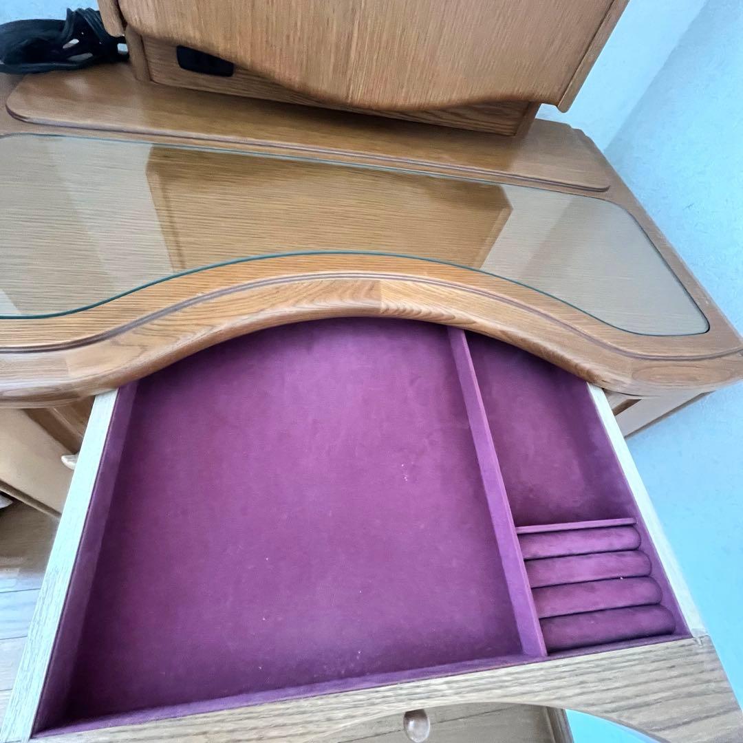 三面鏡ドレッサー　鏡台　木製　美品