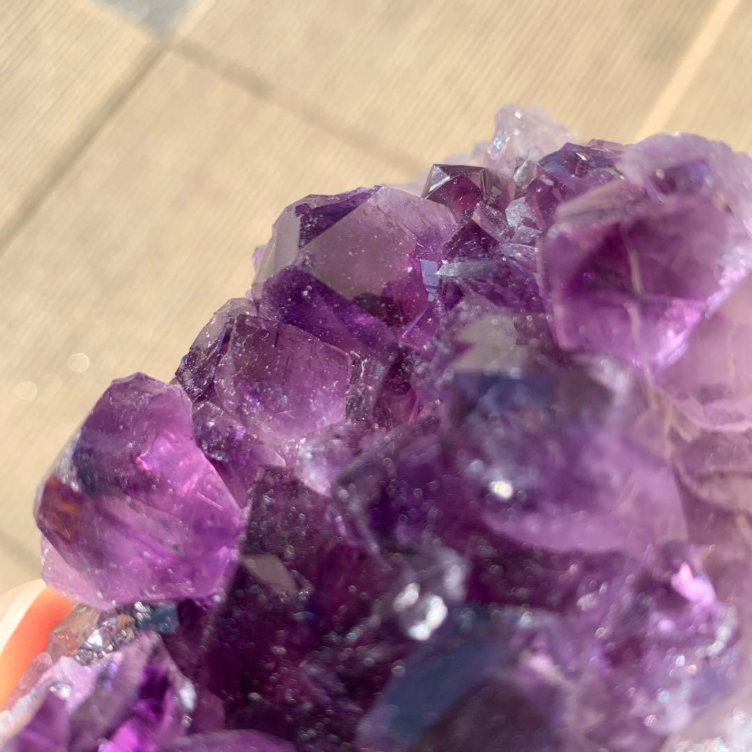 【♒映え映え・色が濃い♒】濃厚紫色 ウルグアイ産 高品質アメジスト 原石 天然石