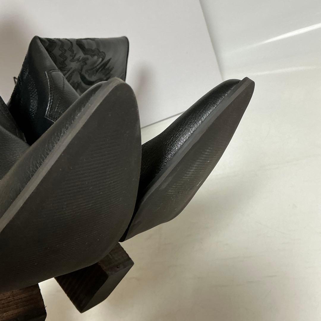 ALEXIA STAM ブラック　ロングブーツ　ウエスタンロングブーツ