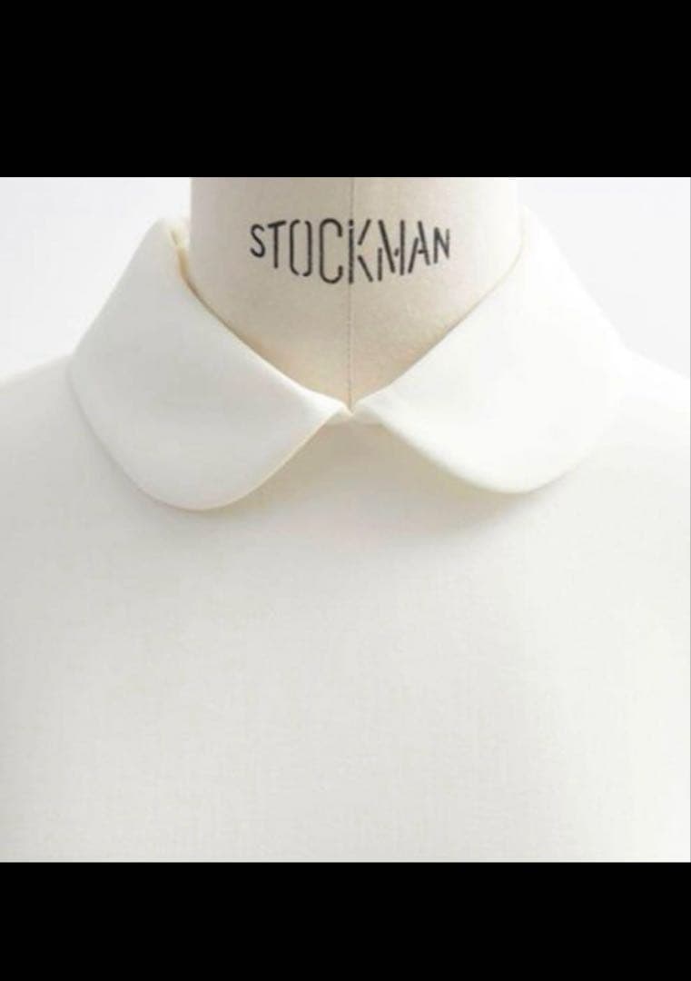 yori ダブルクロス丸襟カラーブラウス