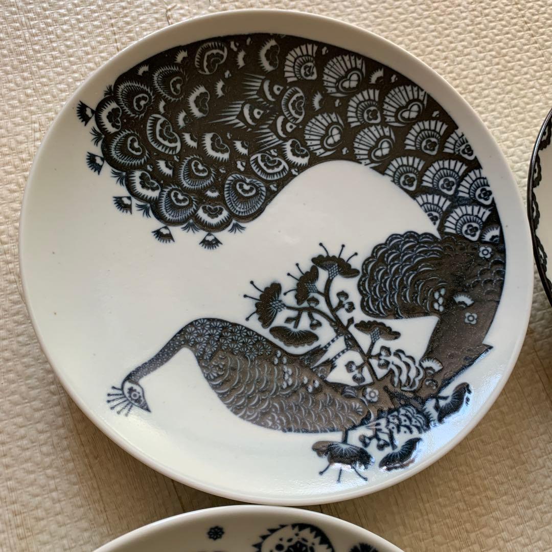 スコープ / 六寸皿 印判鳥獣五画 5枚セット