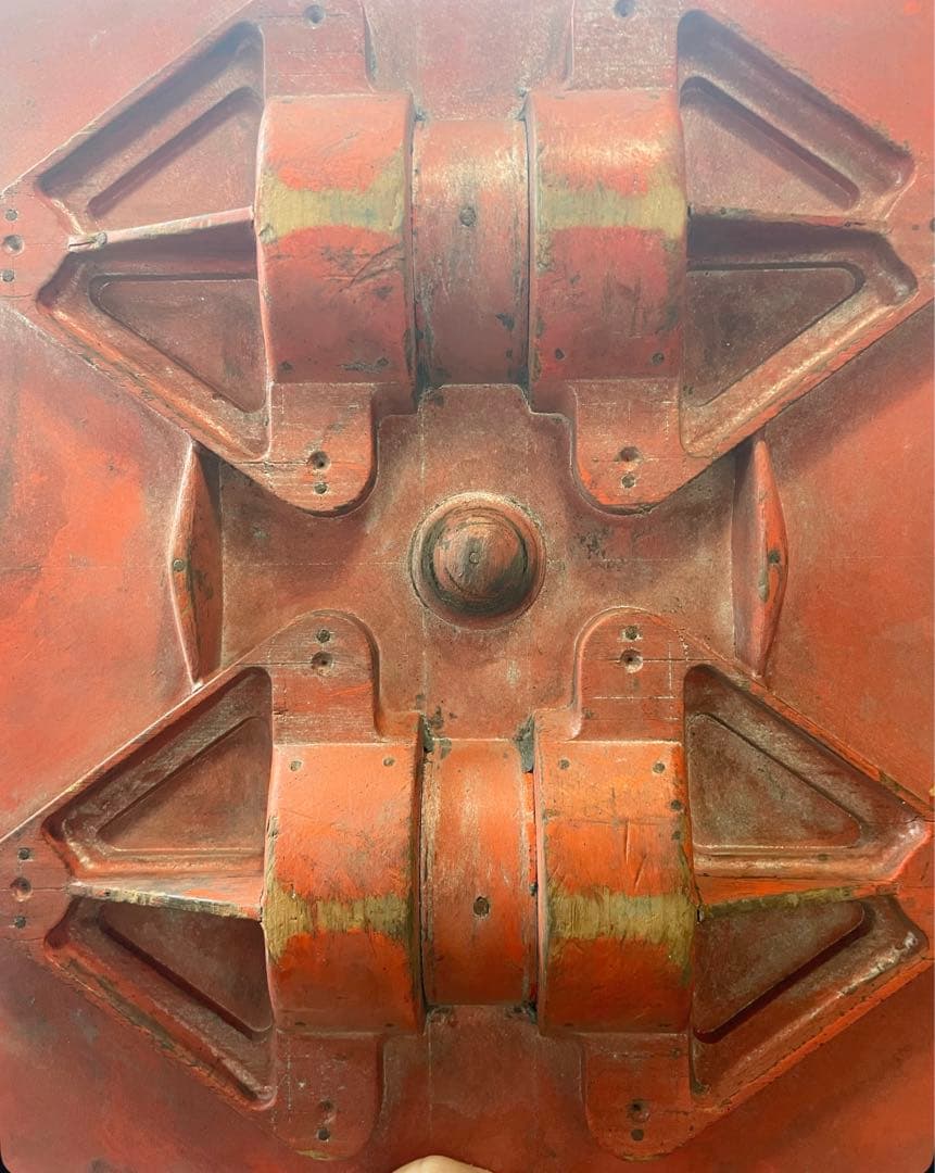 昭和レトロ　木製　型　工業型　木彫り　彫刻　オブジェ　11個　詳細不明。