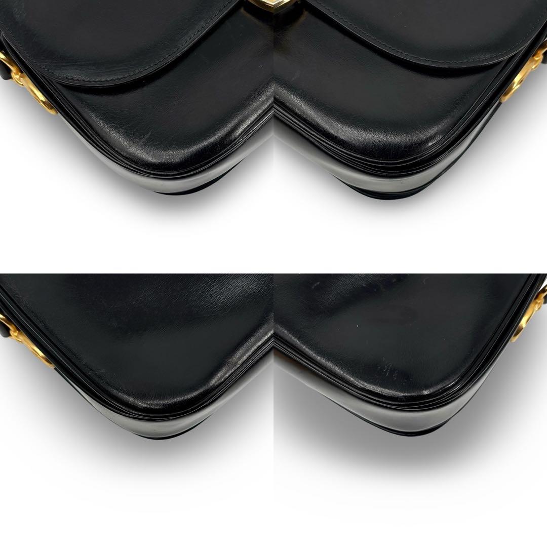 極美品】CELINE セリーヌ ショルダーバッグ ゴールド金具　オールド 革