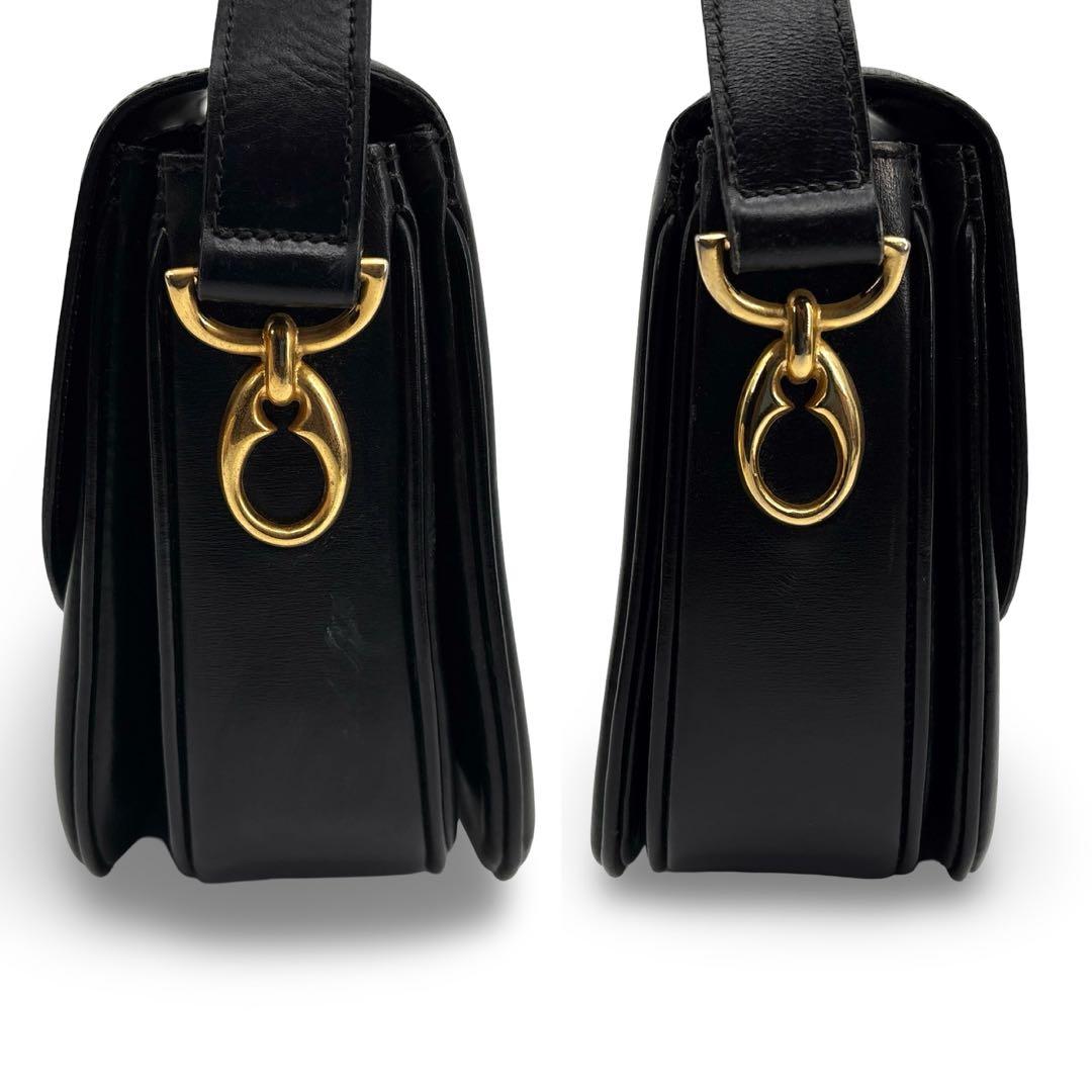 極美品】CELINE セリーヌ ショルダーバッグ ゴールド金具　オールド 革