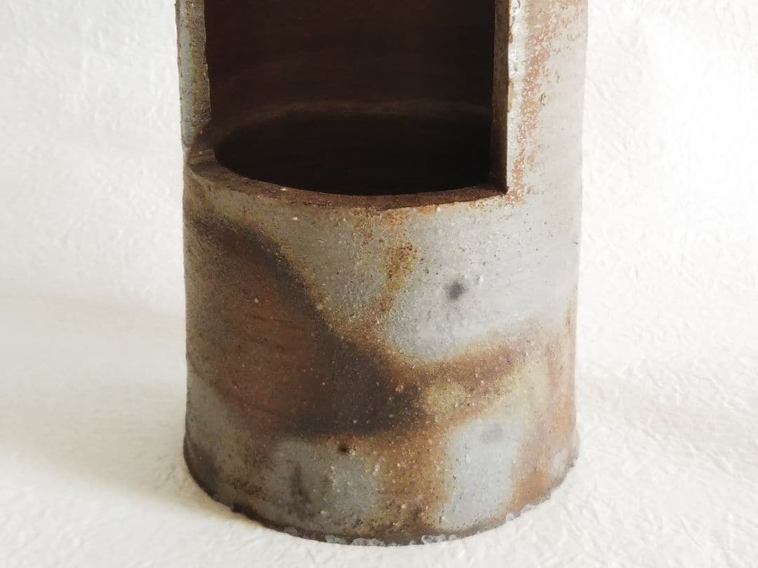 北大路魯山人　備前竹花入