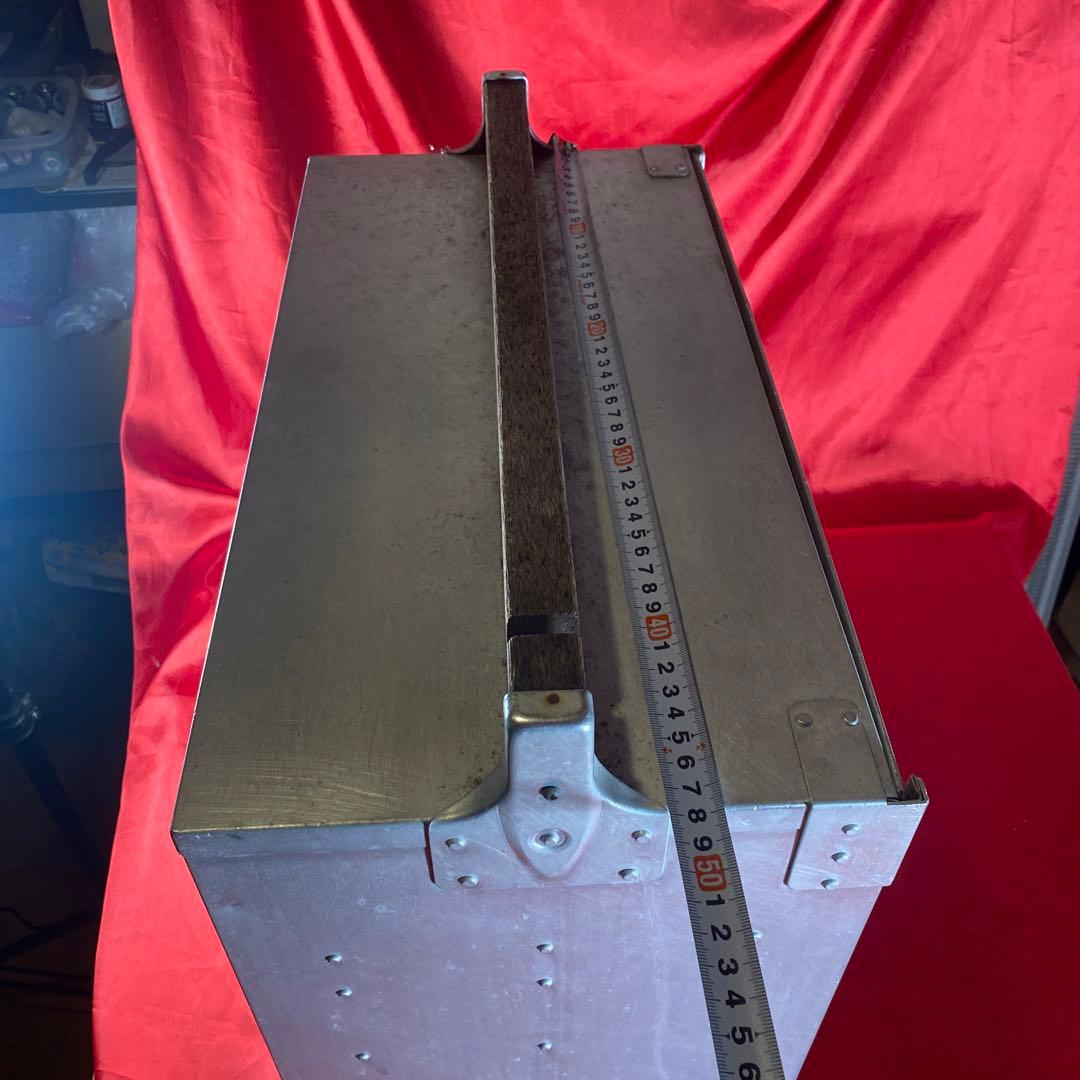 特大　ラーメン屋の出前のおかもち　堤箱　アルミ製　キャンプギア　ランチボックス