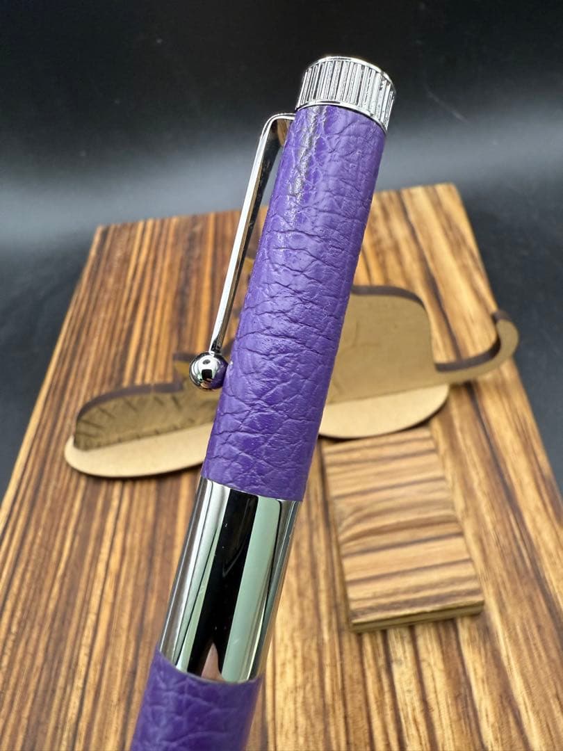 伊東屋 ロメオ ボールペン No.3 レザー ロイヤルパープル