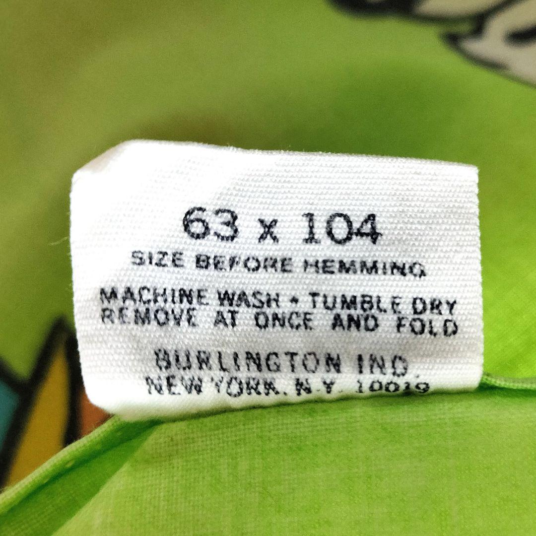 70s ビンテージ ロードランナー コヨーテ フラットシーツ ワーナー グリーン