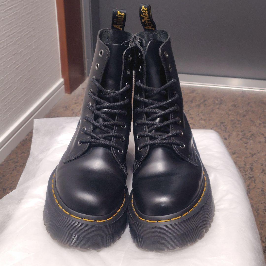 極美品☆Dr.Martens JADON 本革 厚底 サイドジップ ダブルソール
