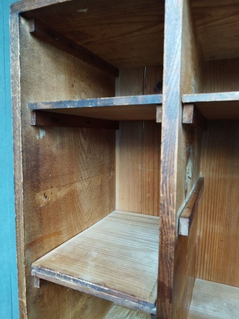 アンティーク　升目　棚　昭和　レトロ