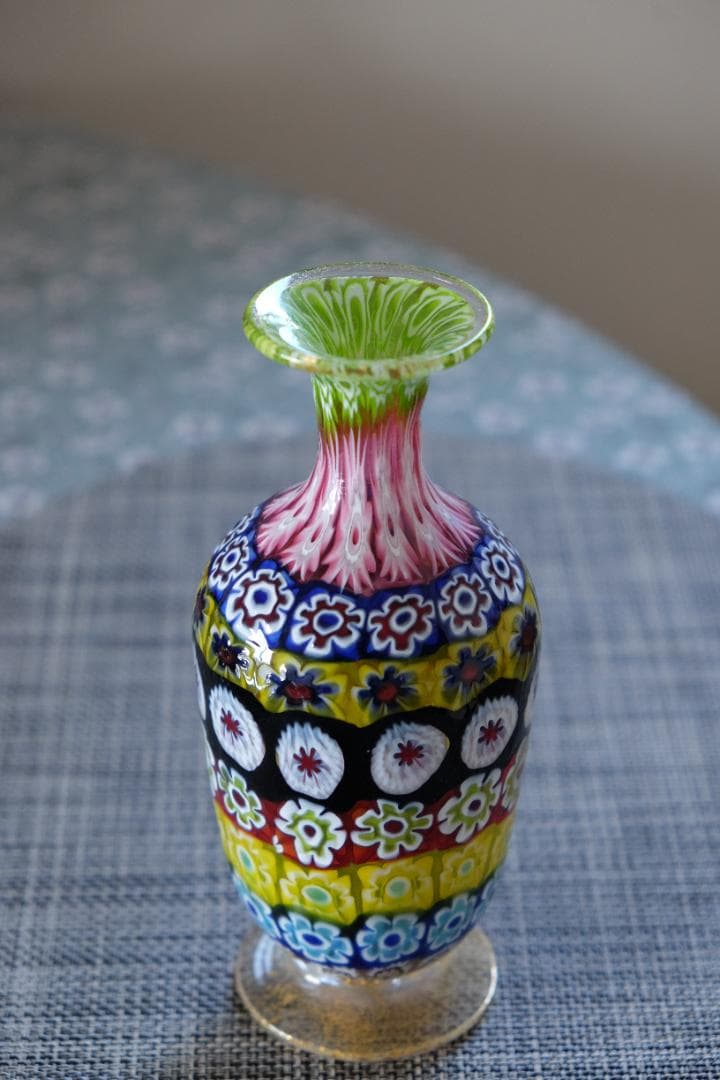 イタリア 民藝 ミルフィオリ 花瓶 検)ワイングラス プレート 皿 舩木倭帆