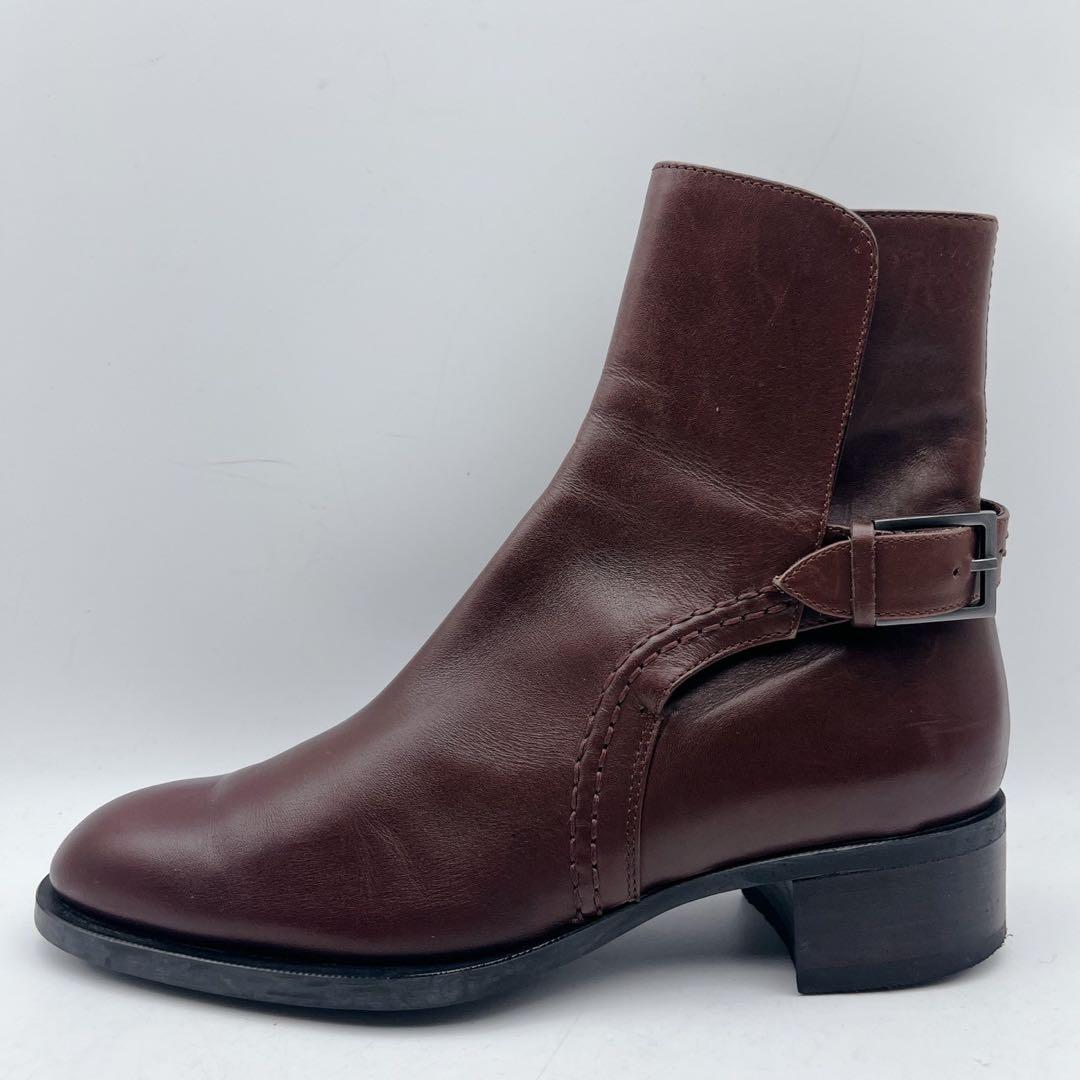 美品✨TOD'S トッズ ジョッパーブーツ ショートブーツ ダークブラウン 37