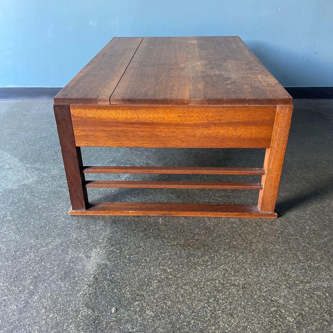 文机　昭和レトロ　古道具　アンティーク　ローテーブル　テレビ台