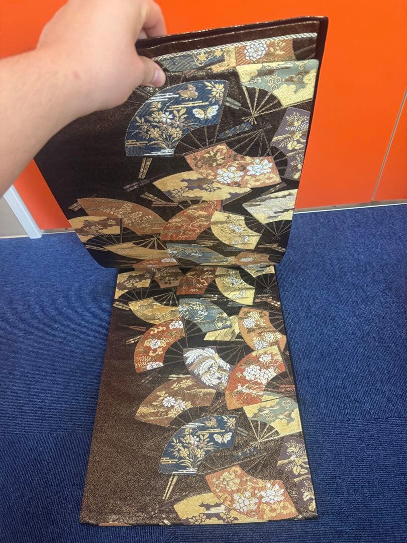 2696袋帯 古代彫金紋 西陣織 金糸　高級上質上品　約440cm 未使用