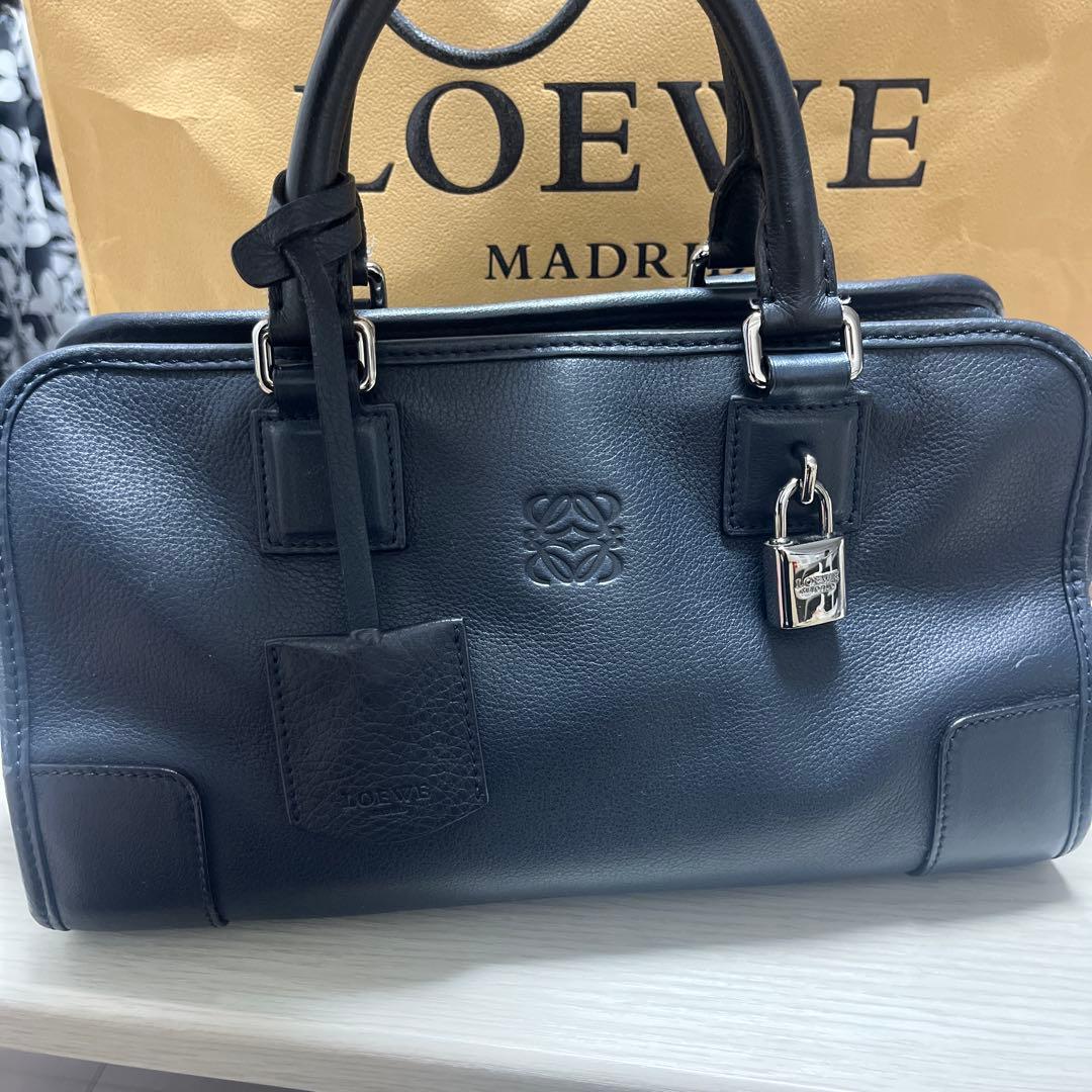 LOEWE 紺 アマソナ バッグ