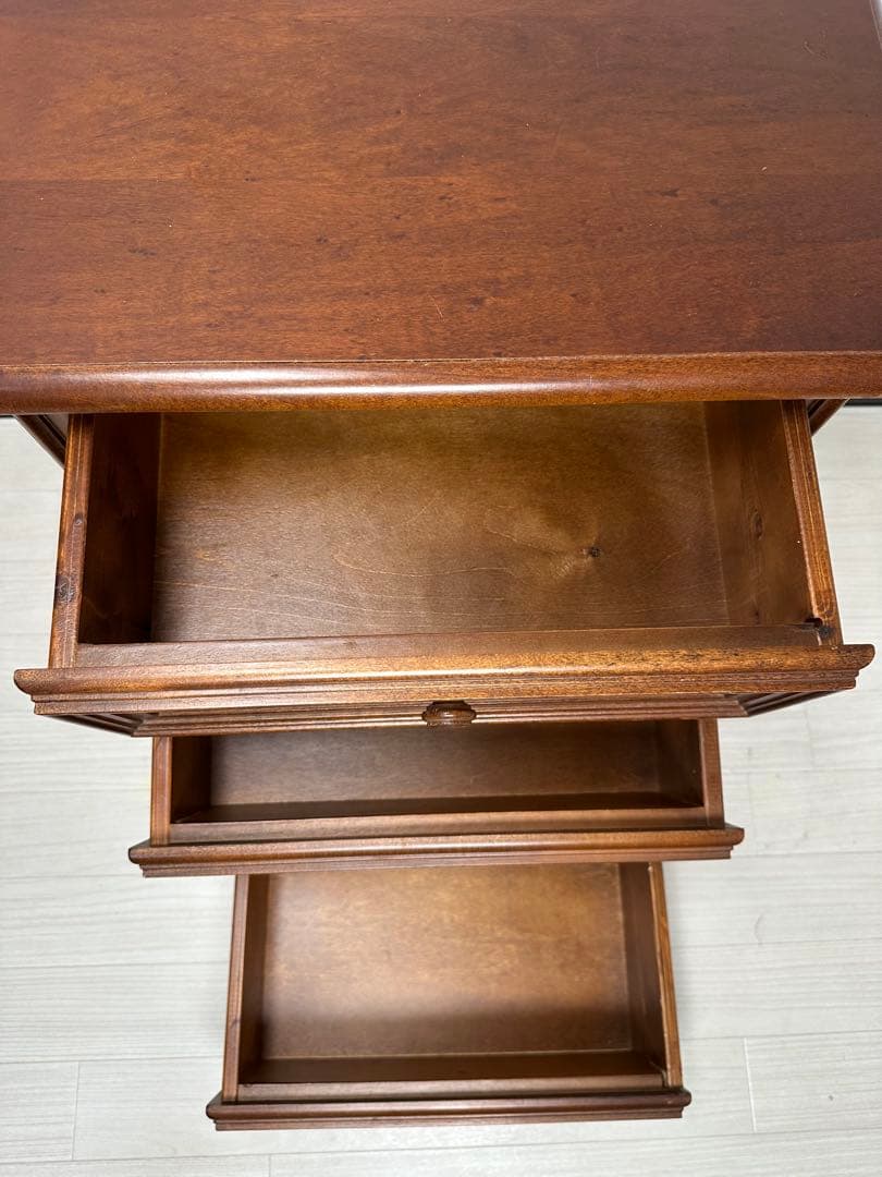 輸入家具 イタリア TEL台 電話台 チェスト 3段 象嵌 ロココ調 ※i4※