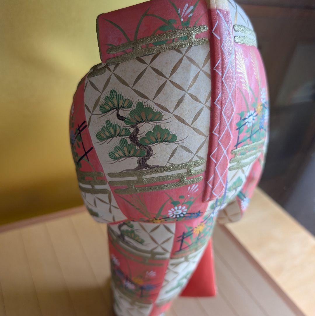 美品 【伝統工芸士 白石一敏作】博多人形『熊野 舞』 ガラスケース付き