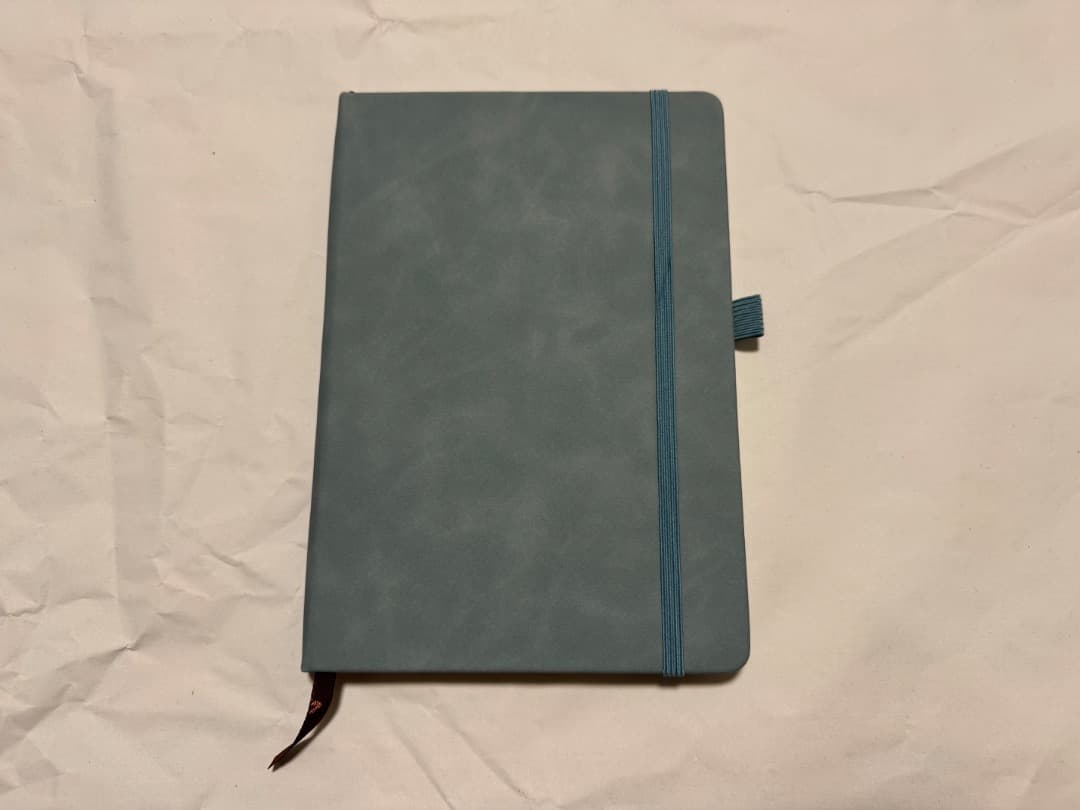 青い無地ノート A5サイズ しおり付き