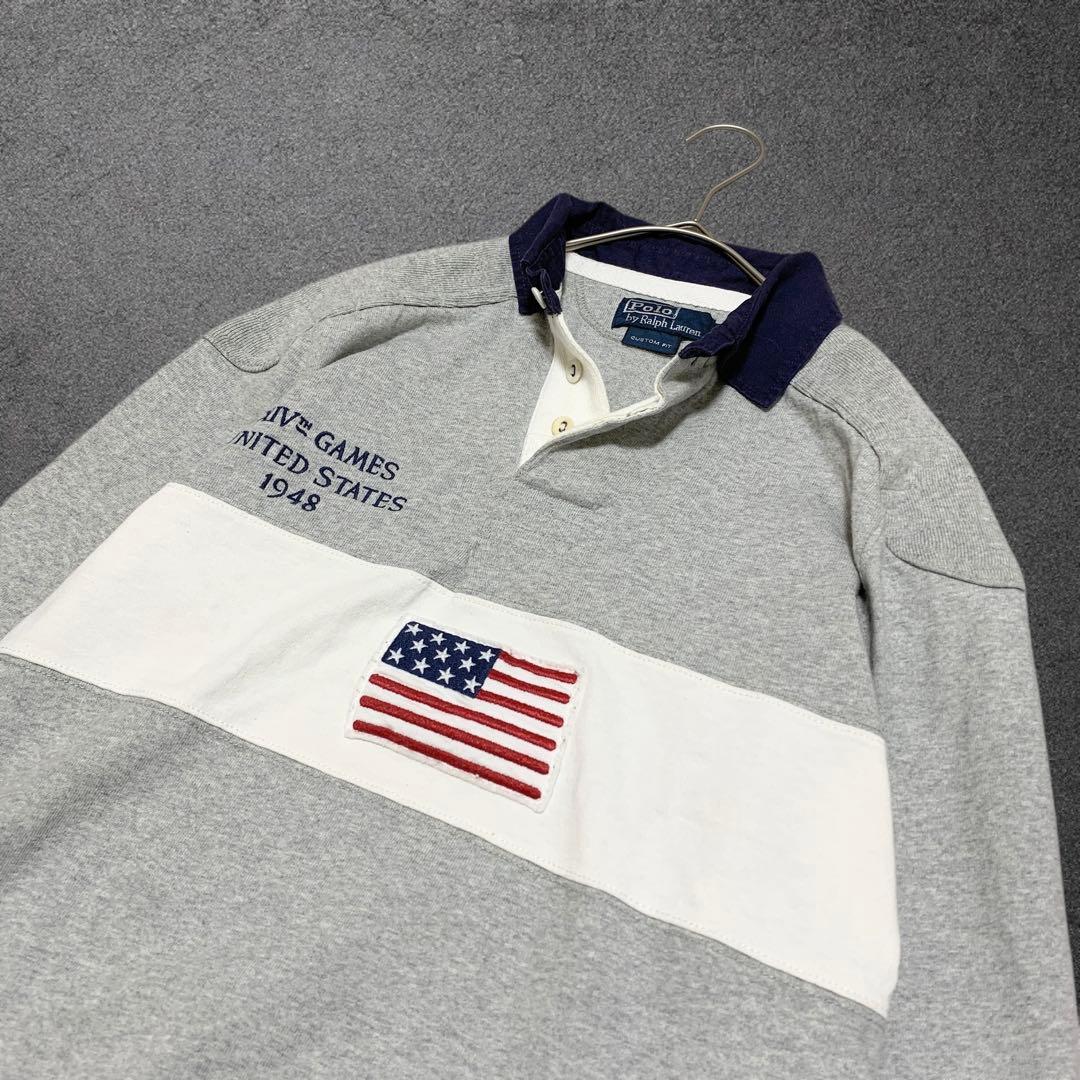 POLO by RALPH LAUREN ラガーシャツ ヴィンテージ 星条旗