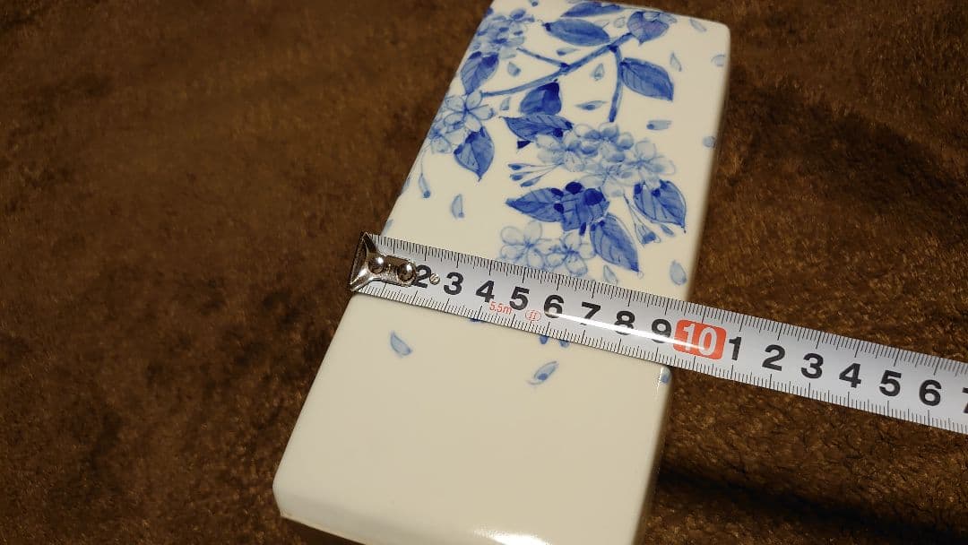 李朝　古染付　染付　古伊万里　伊万里　小壺　角壺　桜　１客