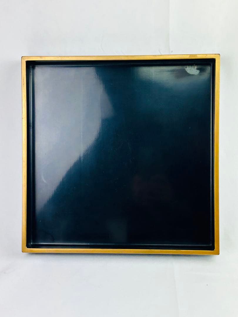 輪島塗 脚付き御膳 10枚揃 鯉蒔絵 黒塗 木箱付　古漆器