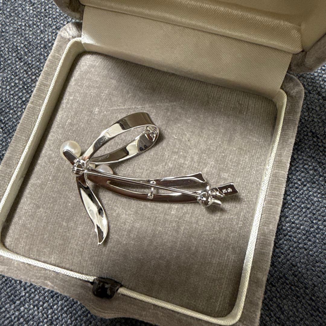 MIKIMOTO シルバー パール ブローチ