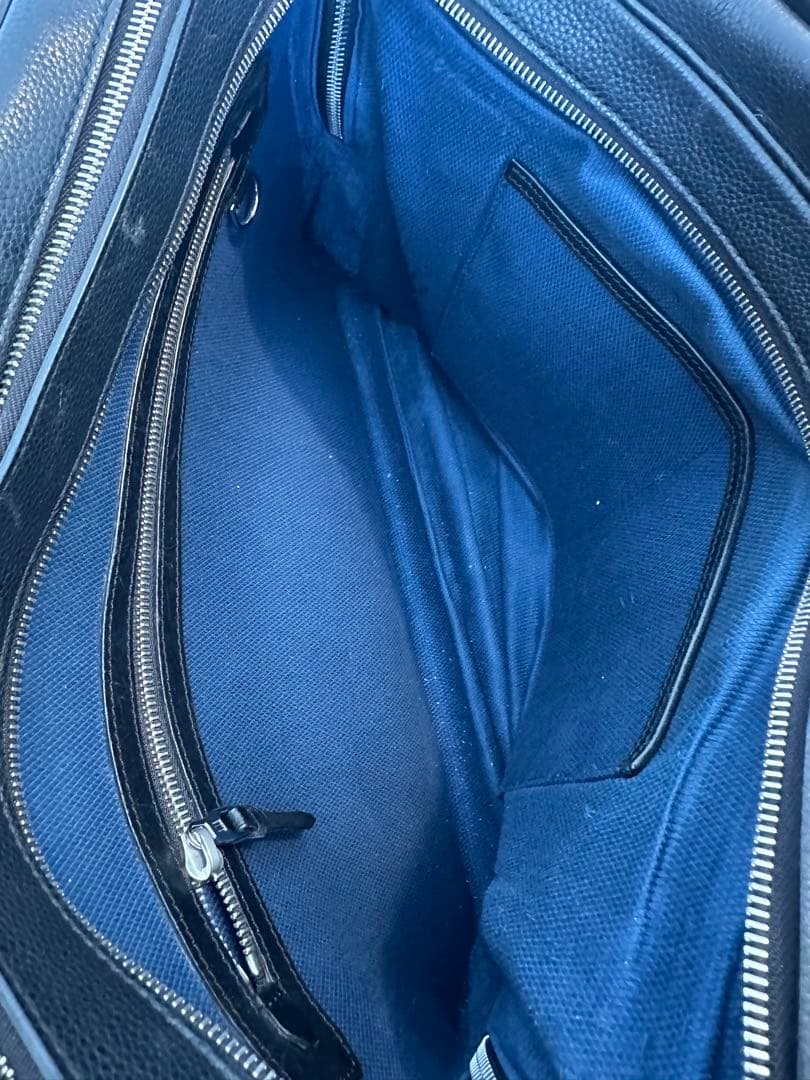 ダンヒル‼️ブリーフケース⭐️2WAY⭐️ブラック‼️定価300000円⭐️シボ革