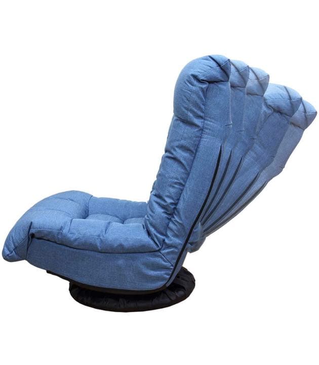 ★値下げ★座椅子 360度回転 リクライニング デニム生地 ソファ 座り心地抜群