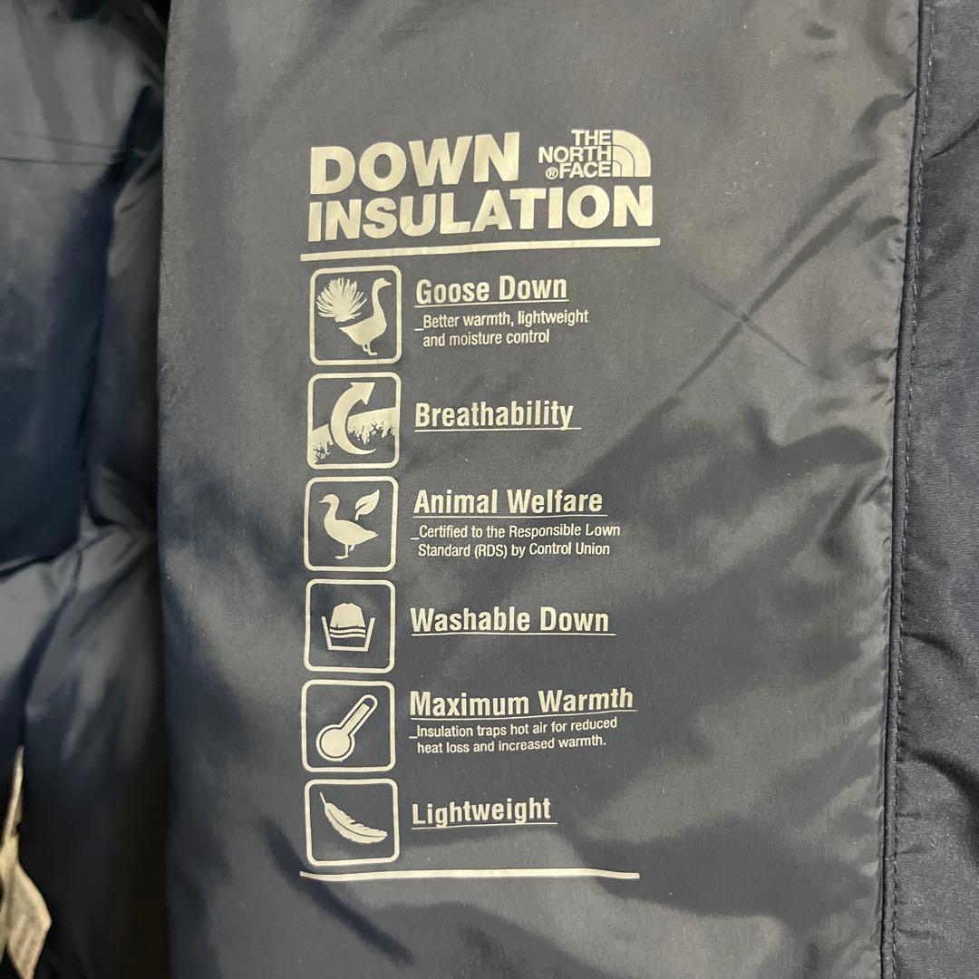 ノースフェイス ロングダウンジャケット メンズM レディースXL ネイビー