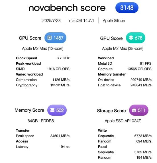 Macデスクトップ 2023 Mac Studio M2 MAX/12c/38c/64G/1TB