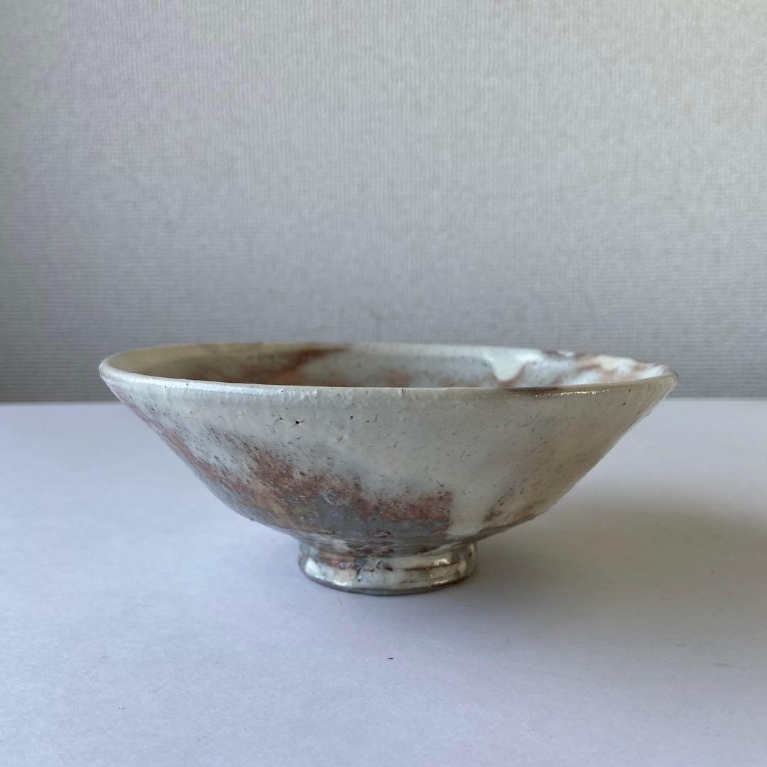 茶碗　杉浦芳樹　兎月窯　粉引　平茶碗　共箱共布