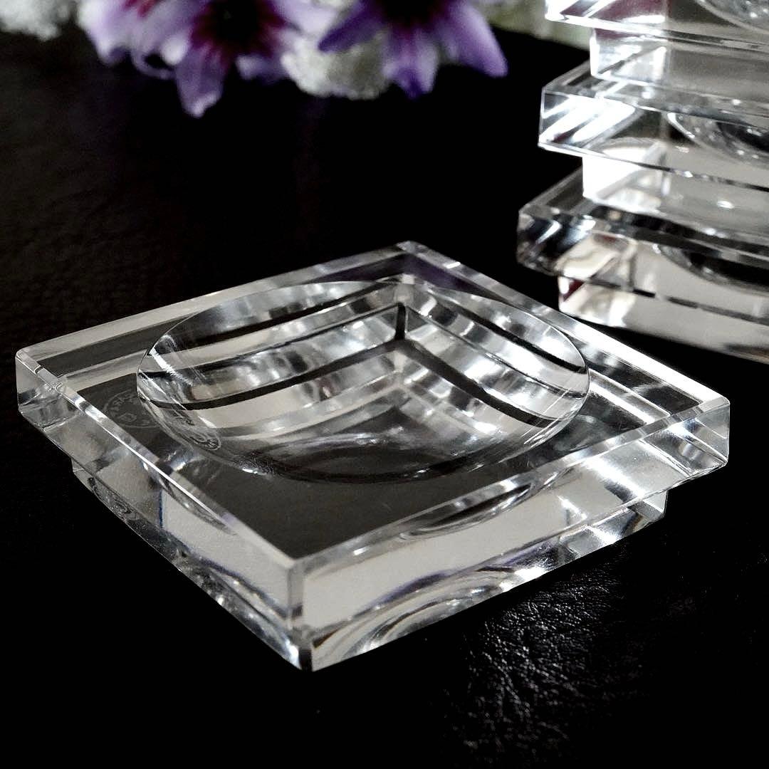 美品★オ－ルドバカラBACCARAT★バターディッシュ 皿★調味料 塩入れ★4客