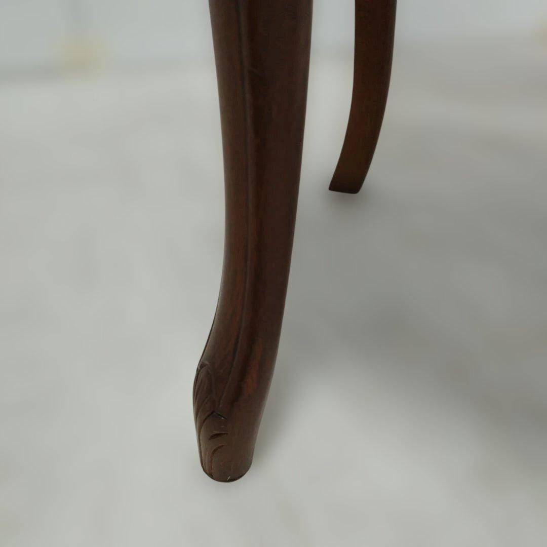 【引き取り歓迎】アンティーク調 ダイニングチェア 椅子 マスタード 猫足