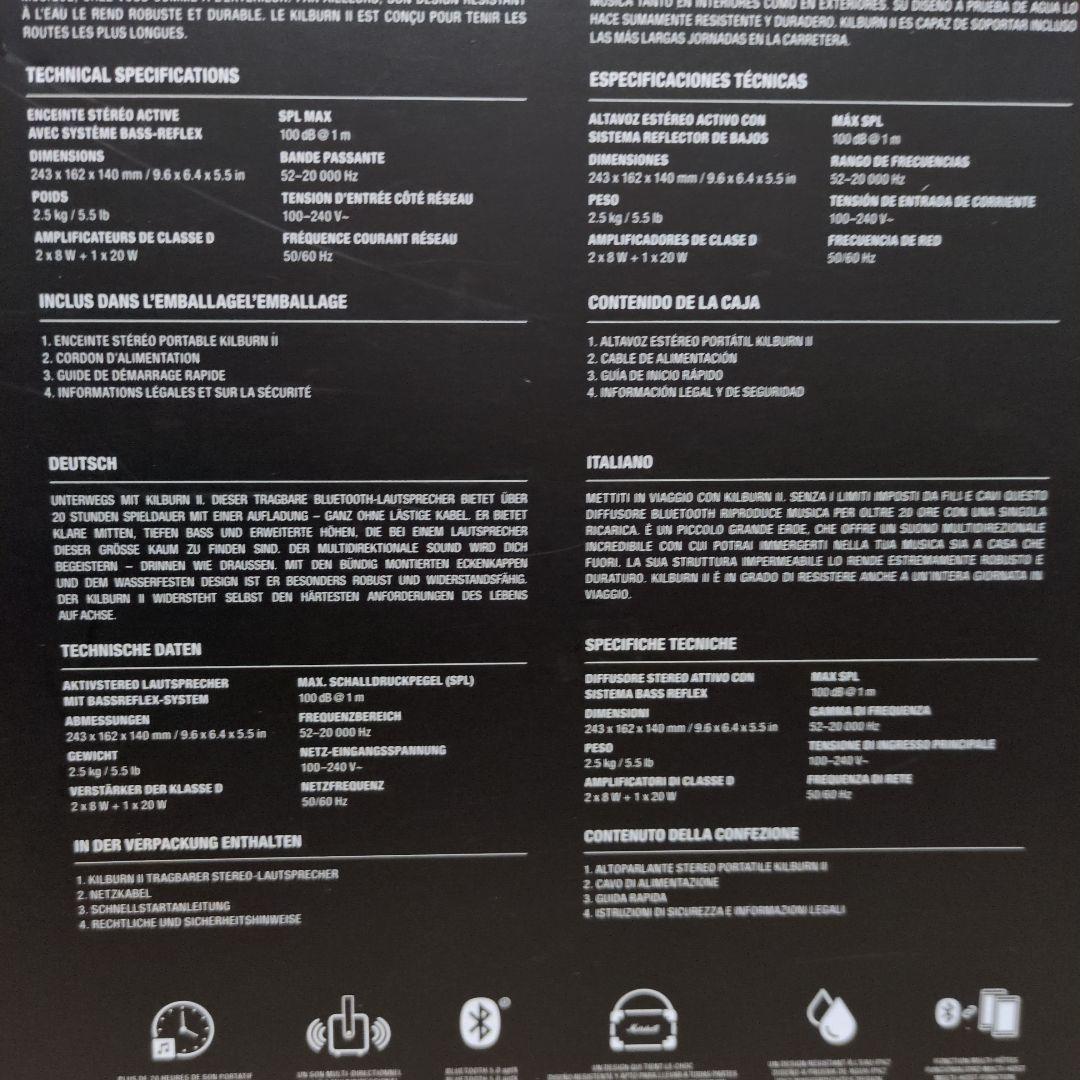 マーシャル キルバーン 2 Black & Brass 完実電気 国内正規品！