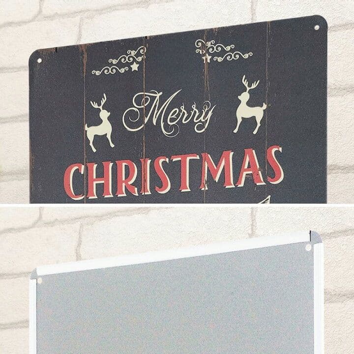 デザイン看板A4】クリスマスツリー黒★ポスター絵アートパネル壁かわいい飾り付け