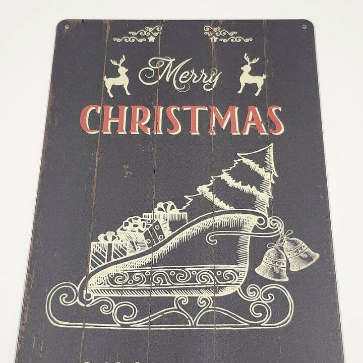 デザイン看板A4】クリスマスツリー黒★ポスター絵アートパネル壁かわいい飾り付け