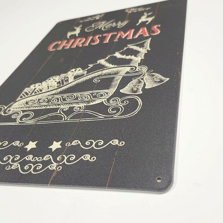 デザイン看板A4】クリスマスツリー黒★ポスター絵アートパネル壁かわいい飾り付け